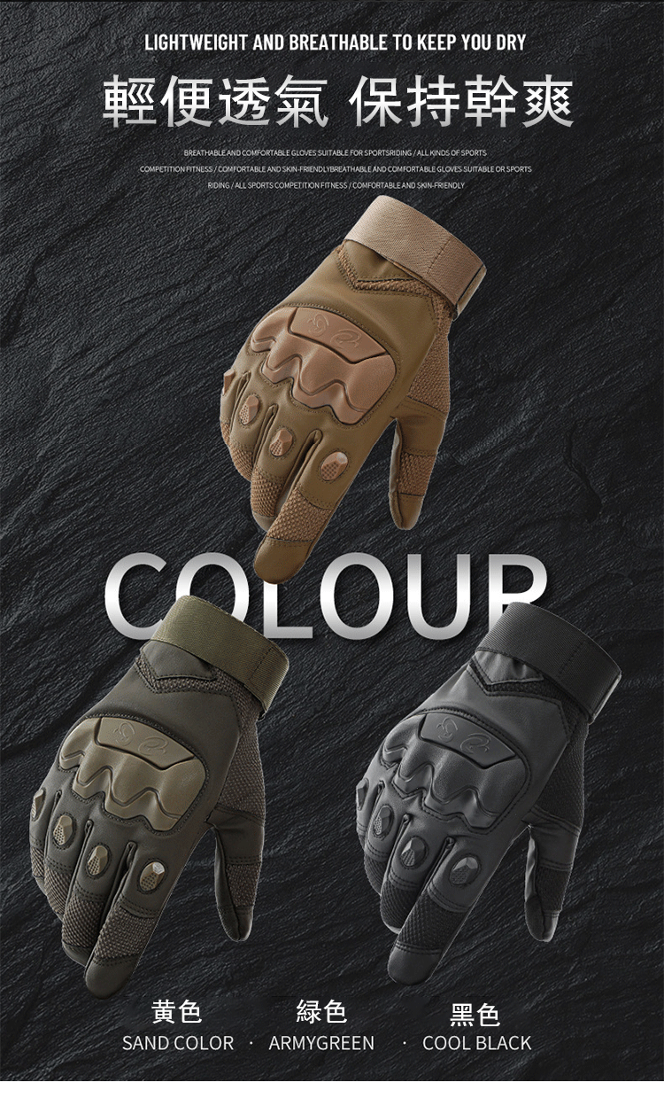 風雨無阻，火光不燒」防風耐磨防火戰術手套